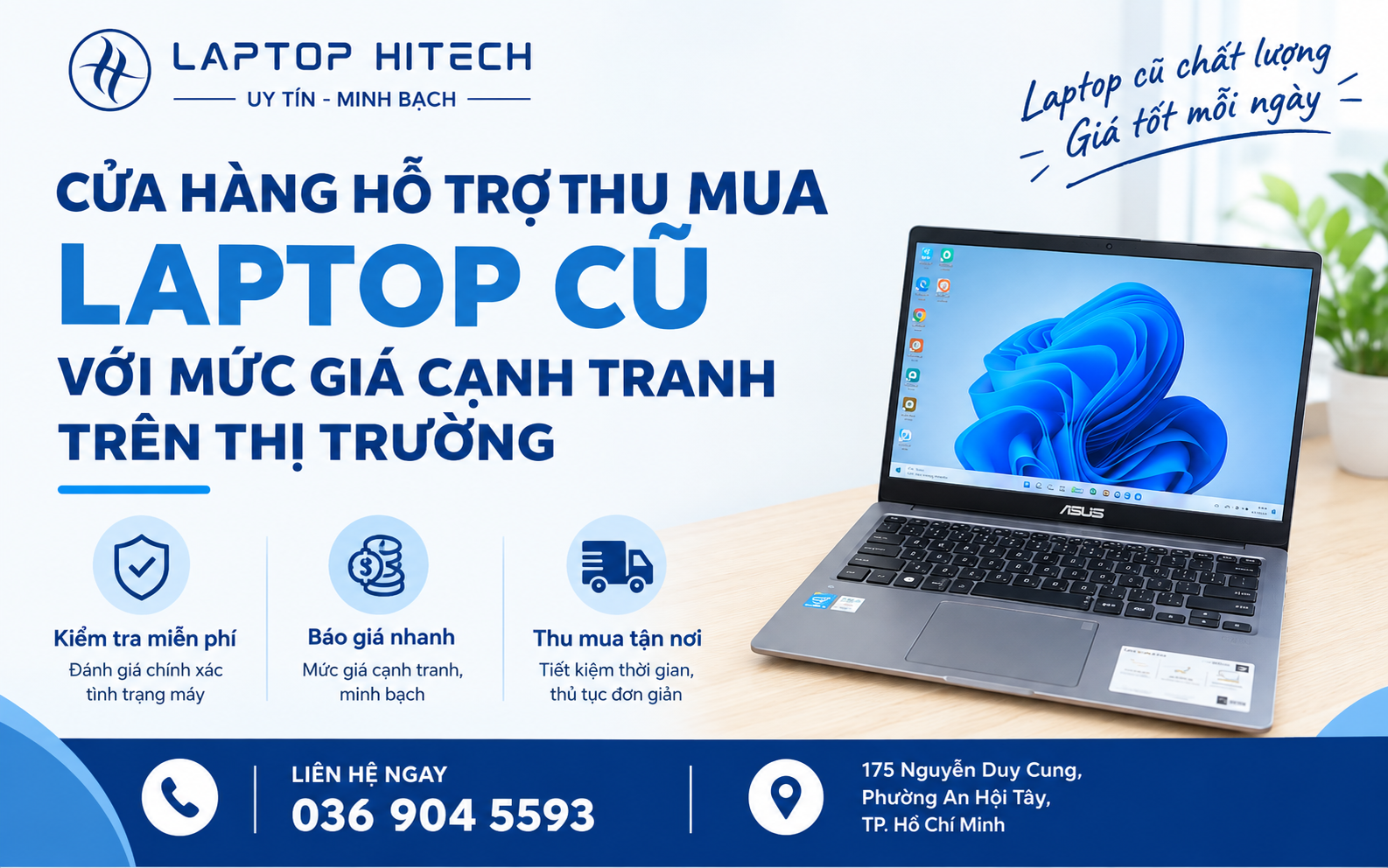 Thu mua laptop cũ tận nơi tại TP.HCM nhanh chóng