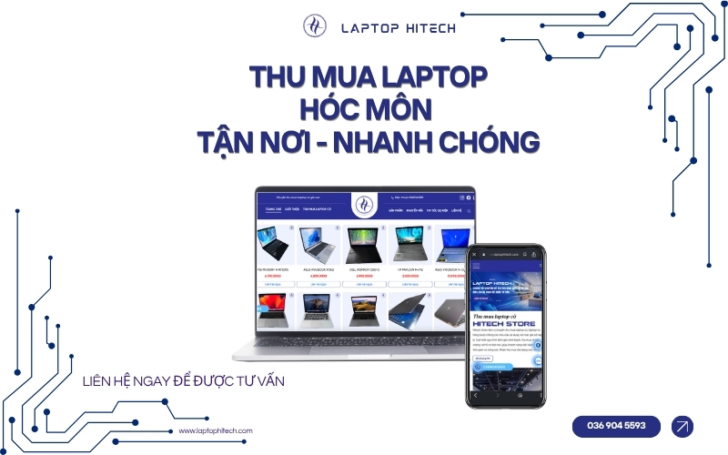 Kỹ thuật viên hỗ trợ thu mua laptop tận nơi tại Hóc Môn nhanh chóng