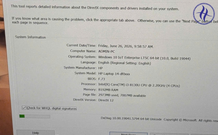 HP PAVILION 14 DF I3