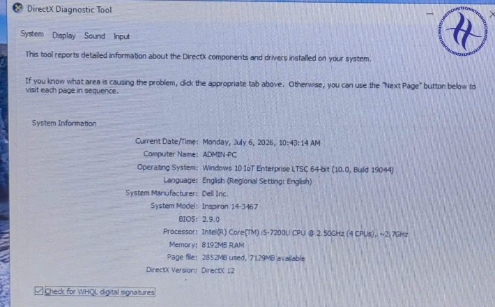 DELL INSPIRON 3467 I5
