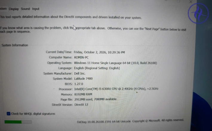 DELL LATITUDE 7480 I5-6300U