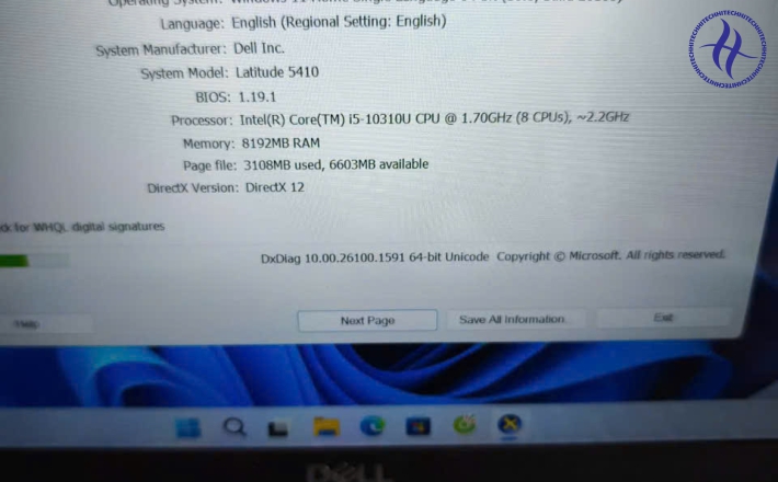 DELL LATITUDE E5410 I5-10310U